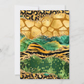 Gold und Green Safari Agate 16 . Geburtstag Einladung (Rückseite)