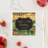 Gold und Green Safari Agate Geburtstag Serviette (Beispiel)
