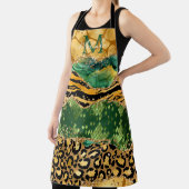 Gold und Green Safari Animal Print Agate Schürze (InSitu)