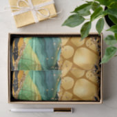 Gold und Green Safari Animal Print Agate Seidenpapier (Geschenk)