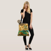 Gold und Green Safari Animal Print Agate Tasche (Am Model)