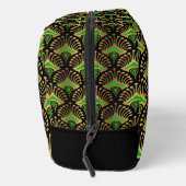 Gold und Grün Art Deco Muster Waschbeutel (Rechts)