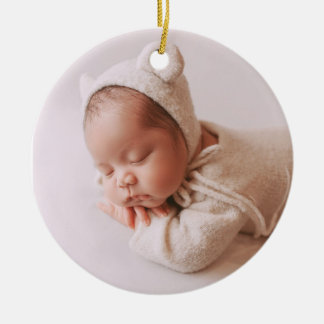 Gold und Grün Baby erstes Weihnachten Keramik Ornament