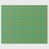 Gold und Grün Elegant Moderner Minimalistischer Ur Geschenkpapier (Flach)