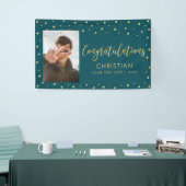Gold und Grün | Gratulation Graduation Party Banner (Messeveranstaltung)