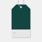 Gold und Grün | Modern Deer Frohe Weihnachten Geschenkanhänger (Rückseite)