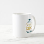 Gold und Grün | Modernes Abschluss-Geschenk Kaffeetasse (VorderseiteRechts)
