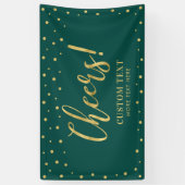 Gold und Grün | Modernes Chef Jedes Anlasses Party Banner (Vertikal)