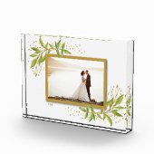 Gold und Grüne Aquarellfolien Fotoblock (Rechts)