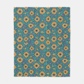 Gold und grüne Blanket Blumen Nahtlose Designs. Fleecedecke (Vorderseite)