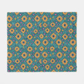 Gold und grüne Blanket Blumen Nahtlose Designs. Fleecedecke (Vorderseite (Horizontal))