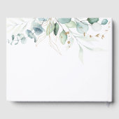 Gold und grüne Botanische Hochzeit Gästebuch (Rückseite)