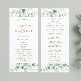 Gold- und Grüne Botanische Hochzeit Programm