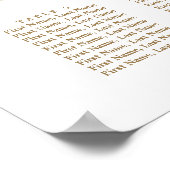 Gold- und Grüne Botanische Hochzeitssattelkarte Poster (Ecke)