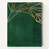 Gold- und Grüne Dschungel-Web Notizblock (Rückseite)