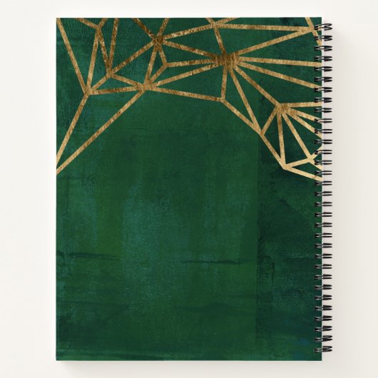 Gold- und Grüne Dschungel-Web Notizblock (Rückseite)