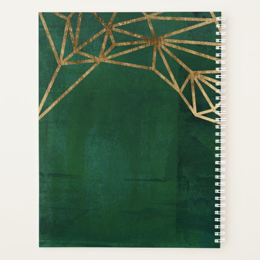 Gold- und Grüne Dschungel-Web Planer (Rückseite)