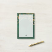 Gold- und Grüne Dschungel-Web Post-it Klebezettel (Auf Schreibtisch)