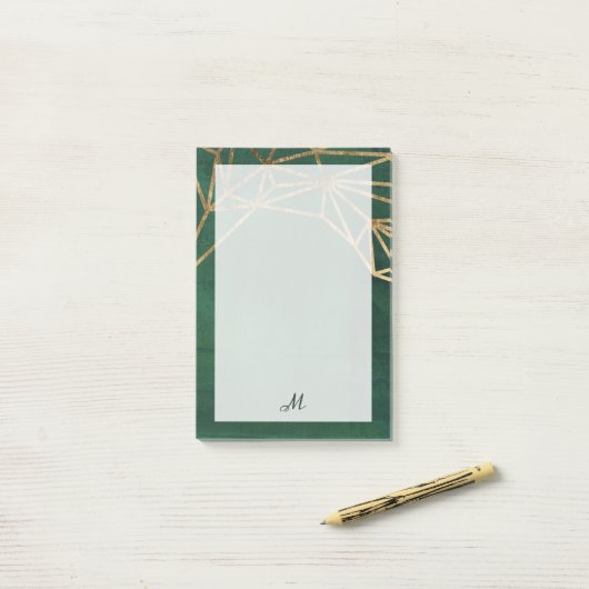 Gold- und Grüne Dschungel-Web Post-it Klebezettel (Auf Schreibtisch)