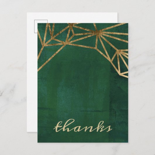 Gold- und Grüne Dschungel-Web Postkarte (Vorne/Hinten)