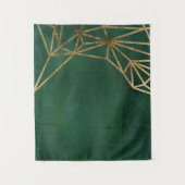 Gold- und Grüne Dschungel-Web Wandteppich (Vorderseite)