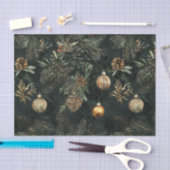 Gold und Grüne Dunkelheit und Moody - Weihnachten Seidenpapier (Handwerk)