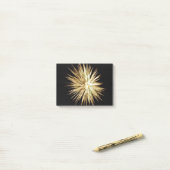 Gold und grüne Feuerwerksburgen Post-it Klebezettel (Auf Schreibtisch)