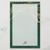 Gold- und Grüne Jungle-Web Briefpapier (Vorderseite)