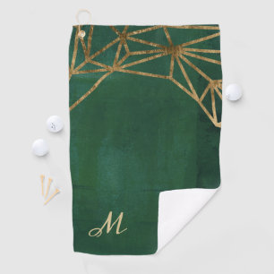 Gold- und Grüne Jungle-Web Golfhandtuch
