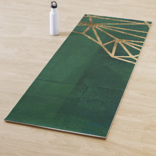 Gold- und Grüne Jungle-Web Yogamatte