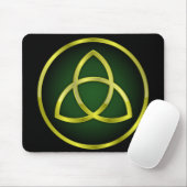 Gold und grüne Triquetra Mousepad (Mit Mouse)
