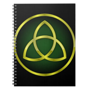 Gold und grüne Triquetra Notizblock