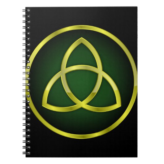 Gold und grüne Triquetra Notizblock (Vorderseite)
