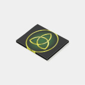 Gold und grüne Triquetra Post-it Klebezettel (angewinkelt)