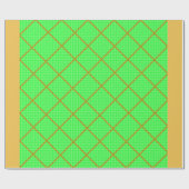 Gold und grünes Umschlagpapier Geschenkpapier (Flach)