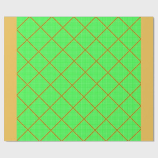 Gold und grünes Umschlagpapier Geschenkpapier (Flach)