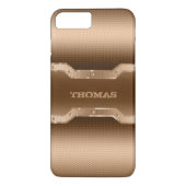 Gold und hellbraun gegossener Metalllook Case-Mate iPhone Hülle (Rückseite)