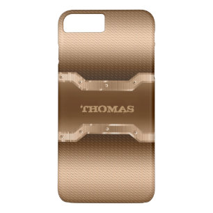 Gold und hellbraun gegossener Metalllook Case-Mate iPhone Hülle