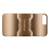 Gold und hellbraun gegossener Metalllook Case-Mate iPhone Hülle (Rückseite (Horizontal))