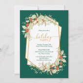 Gold und Holly | Geometrische Feiertage Einladung (Vorderseite)