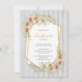 Gold und Holly | Geometrisches Land Rustikaler Url Einladung (Vorderseite)