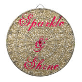 Gold und Hot-Pink-Glitzer Sparkle und Shine Dartscheibe (vorne)