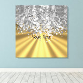 Gold und Imitate Glitzer personalisiert Leinwanddruck (Insitu (Holzboden))