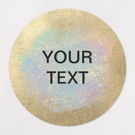 Gold- und irisierende Glitzer-Textur Etiketten (Design 2)
