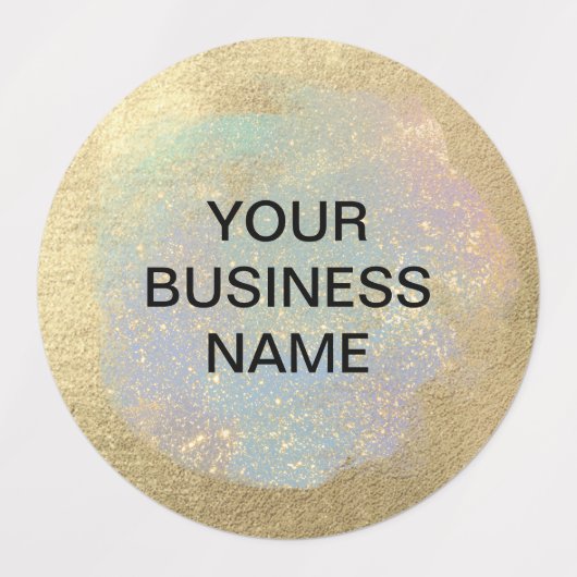 Gold- und irisierende Glitzer-Textur Etiketten (Design 1)