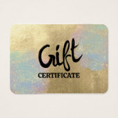Gold- und irisierende Glitzer Textur Geschenkkarte (Vorderseite)