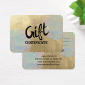 Gold- und irisierende Glitzer Textur Geschenkkarte (Schreibtisch)