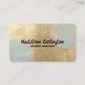 Gold- und irisierende Glitzer-Textur Visitenkarte (Vorderseite)