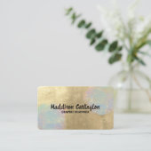 Gold- und irisierende Glitzer-Textur Visitenkarte (Stehend Vorderseite)