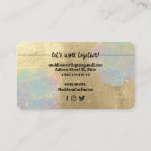 Gold- und irisierende Glitzer-Textur Visitenkarte (Rückseite)